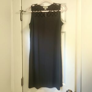 Charlie Paige lattice front sleeveless little black dress - size S